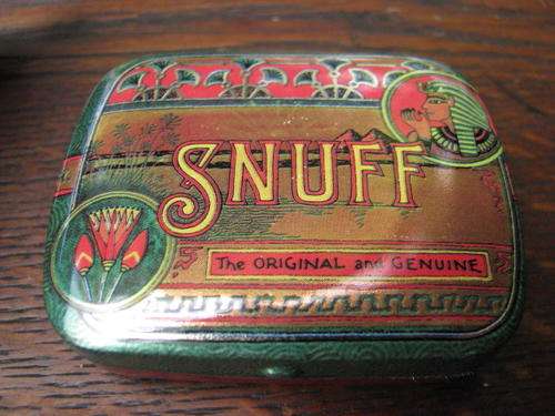A LOVELY DECORATIVE OLD SNUFF TIN ..THE ORIGINAL AND GENUINE @CRRAAAZY R1 START
