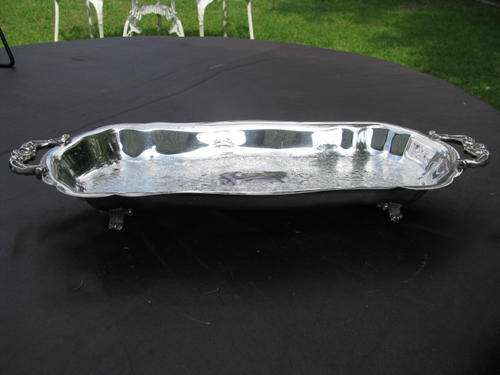 A SUPERB SHALLOW PLATED BOWL ON ACANTHUS FEET...HIGHLY DETAILED & HIGH QUALITY @CRAZY R1 START