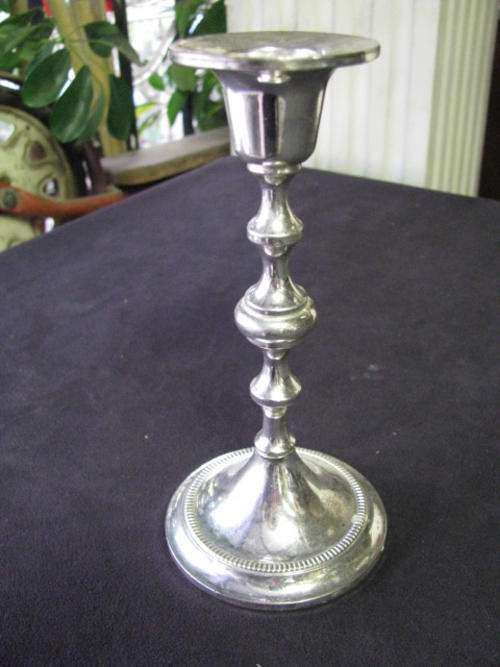A SILVER PLATED CANDLESTICK...LOVELY ORNATE VINTAGE ITEM @@@ CRAZY LOW START