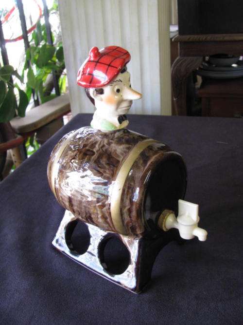A LOVELY VINTAGE PORCELAIN TANKARD WITH TAP... GREAT ITEM FOR THE BAR @CRAZY R1 START