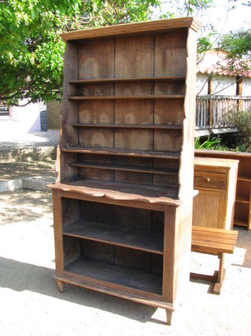 A VINTAGE WELSH DRESSER.... WAS PAINTED BLUE NOW STRIPPED & IN NEED OF A COAT OF PAINT OR LIMEWASH