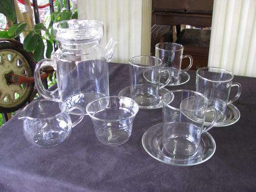 A HIGH QUALITY SCHOTT VERRAN GERMANY ALL GLASS TEASET ....STUNNING !!!! @ CRAZY R1 START