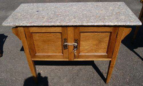 Oak Granite Top Wash Stand