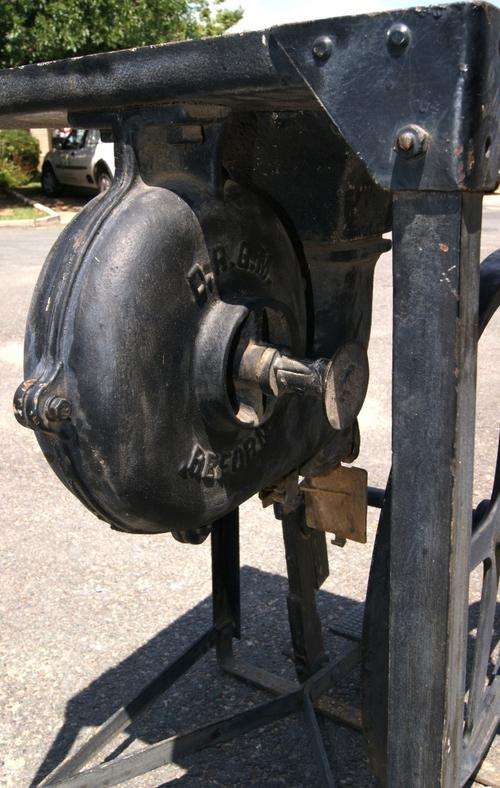 Antique Blacksmith Metal Fire Blower & Firepot