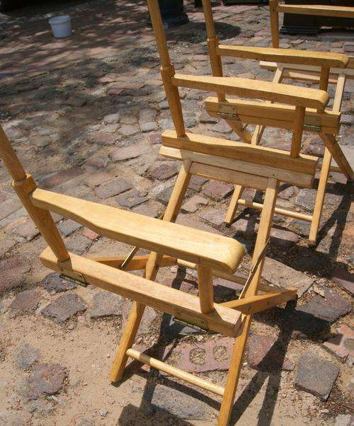Beech Canvas Director Chairs (Pair)