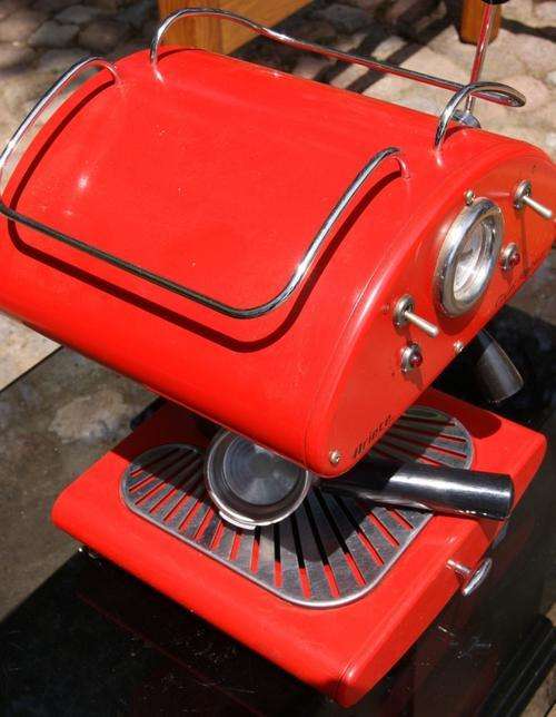 Ariete 1385 Inox Cafe Retro Espresso Cappuccino Coffee Machine Red