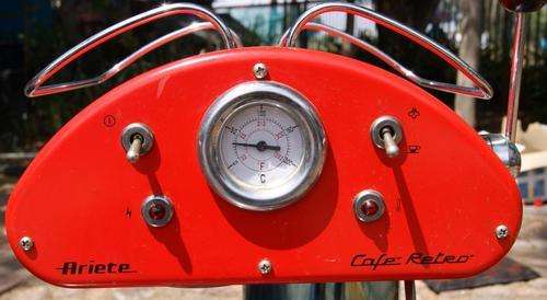 Ariete 1385 Inox Cafe Retro Espresso Cappuccino Coffee Machine Red