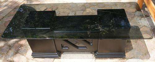 Black Coffee Table with Black Glass