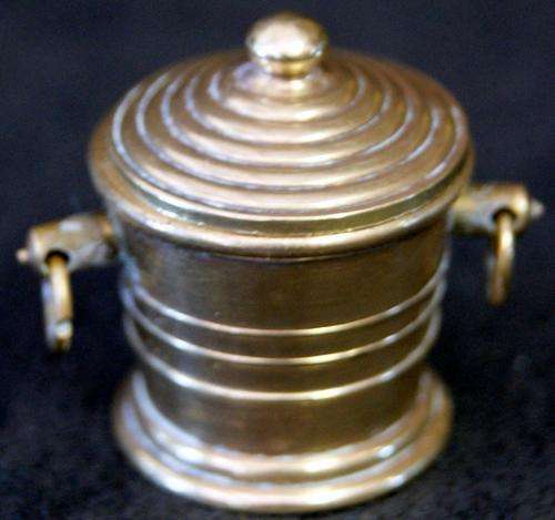Brass 2.5 cm Mini Ice Bucket Printers Tray Ornament