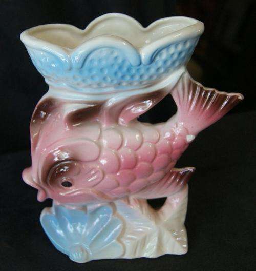 Vintage Ceramic Colourful Fish Ornamen