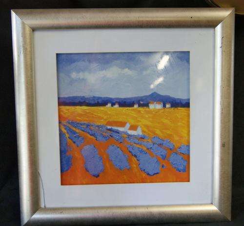 Lovely Picture in Silver Painted Frame