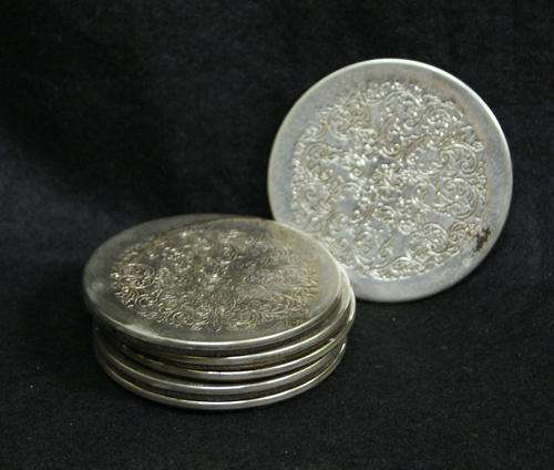 Vintage Silver Plated 8 x Coasters