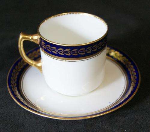 Vintage 1920's Adderley Gold Laurel Leaf on Cobalt Y313 Pattern
