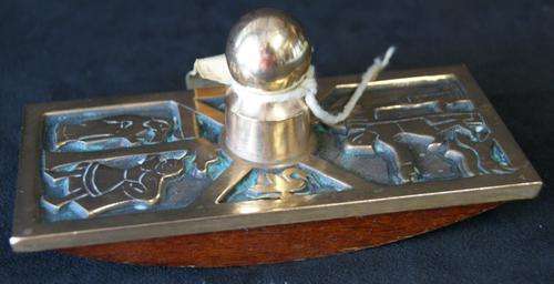 Vintage Large Brass Ink Blotter