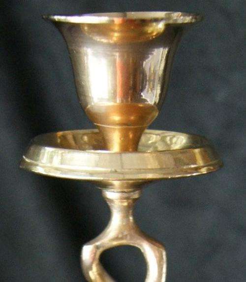 Vintage Twisted Brass Candle Stick Holder