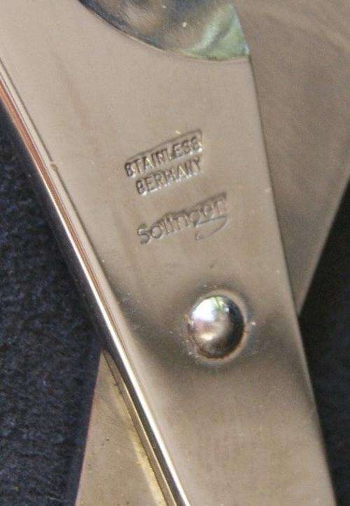 Vintage Solingen Stainless Steel Scissors Cigar Cutter Made In Germany