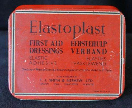 Vintage Elastoplast First Aid Dressings Tin - With Plasters