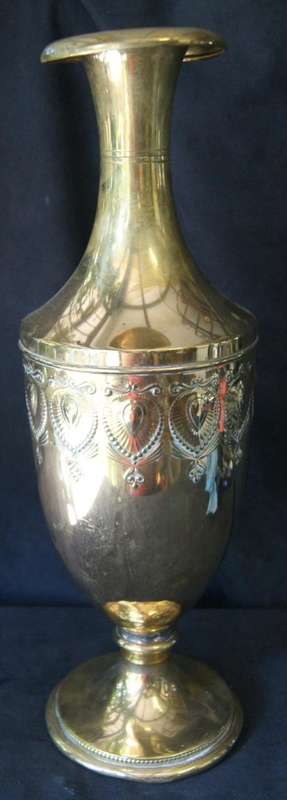 Vintage Daalderop Brass Tall Vase with Wide Lip - Made in Holland