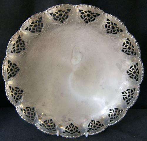Vintage Silver EPNS Pierced Platter