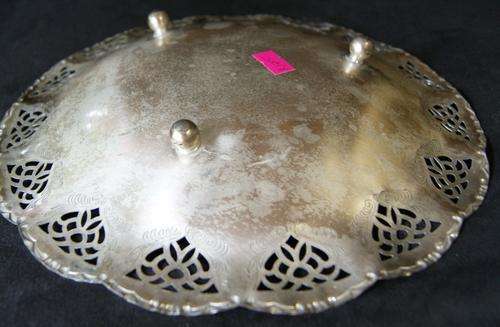 Vintage Silver EPNS Pierced Platter