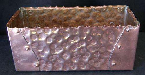 Vintage Antique Hand Beaten Copper Tissue Box Holder