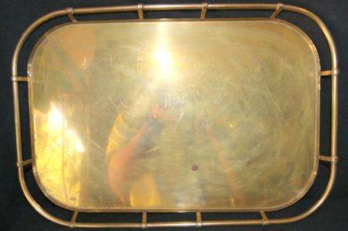 Vintage Brass Breakfast Serving Tray