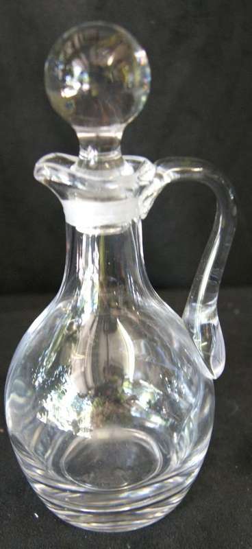 Large Glass Vinaigrette Jug with Stopper