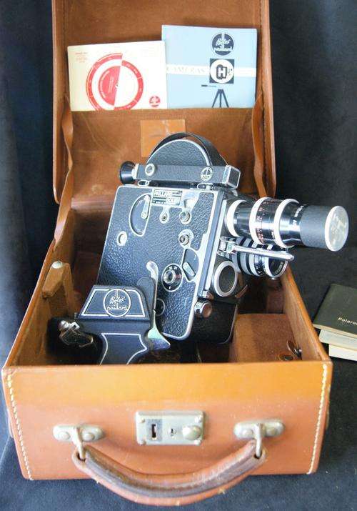 Vintage 1950's Bolex H16 Deluxe 16mm Movie Camera in Case