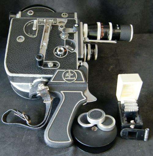 Vintage 1950's Bolex H16 Deluxe 16mm Movie Camera in Case