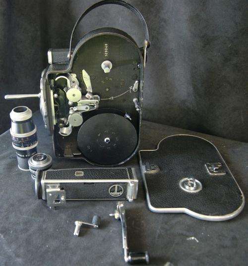 Vintage 1950's Bolex H16 Deluxe 16mm Movie Camera in Case