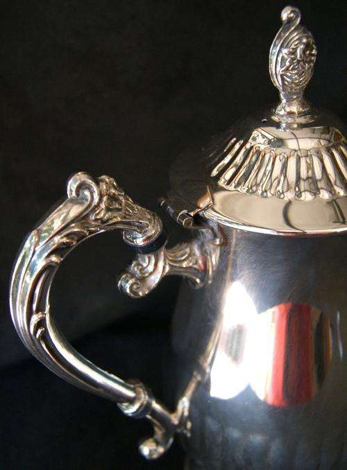 Antique Tall Silver Plated Tea/Coffee Pot
