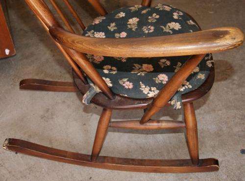 Vintage Bentwood Art Deco 1920's Spindle Back Rocking Chair