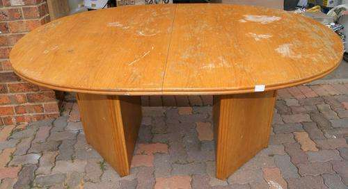 Vintage Oak Oval Office Table