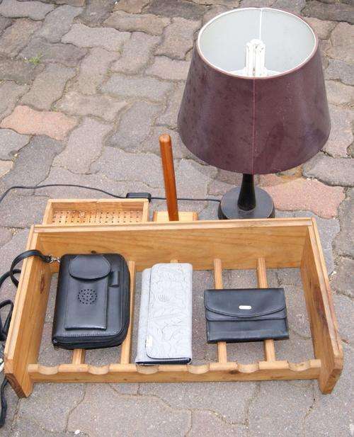 Lamp, Wallets, Wine Rack Bulk Deal