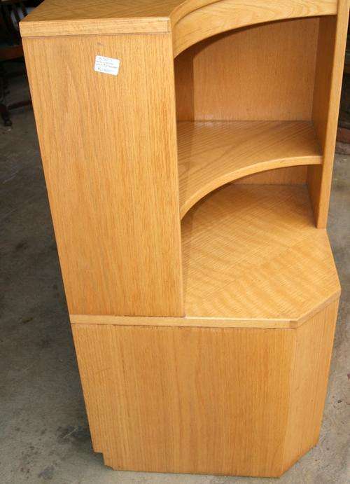 Vintage 1970's Oak Bedroom Corner Unit