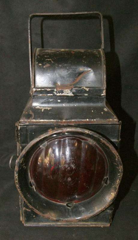 Vintage Railways Red Clear Lenses Signal Lantern