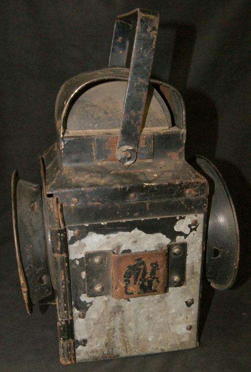 Vintage Railways Red Clear Lenses Signal Lantern 