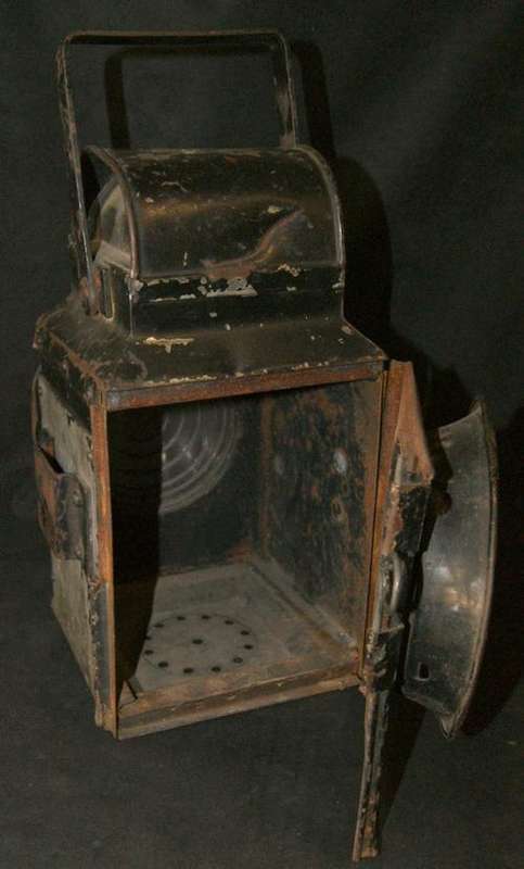 Vintage Railways Red Clear Lenses Signal Lantern 