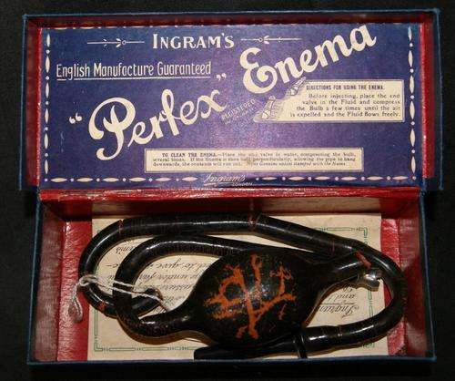 Vintage Ingram's Perfex Enema Rubber Enema Boxed - Circa 1900