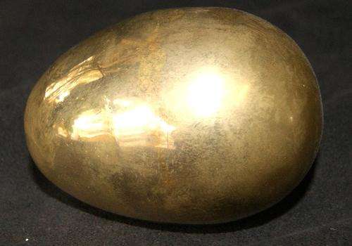 Lonely Brass Goose Egg