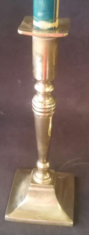 Vintage Tall Brass Candle Stick Holders with Shades