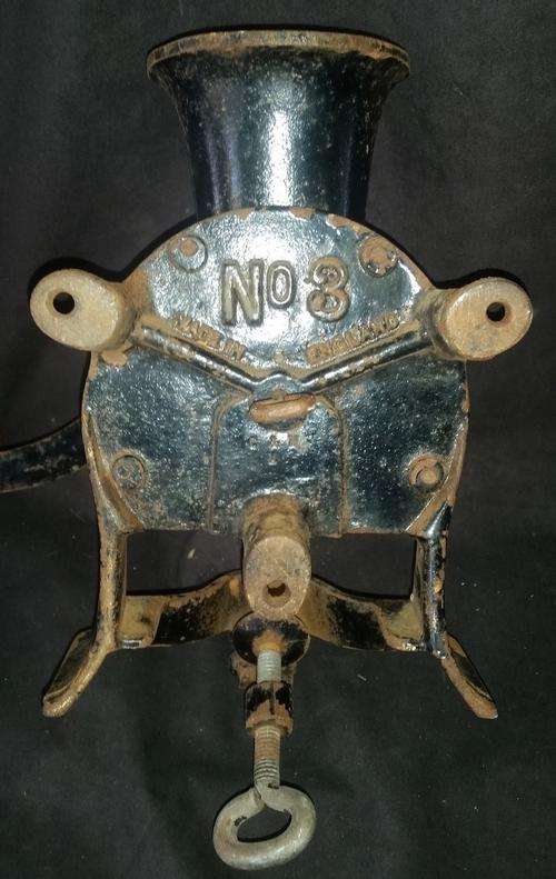 Antique Large Cast Iron No.3 Spong & Co Ltd Coffee Mill Grinder - Made in England