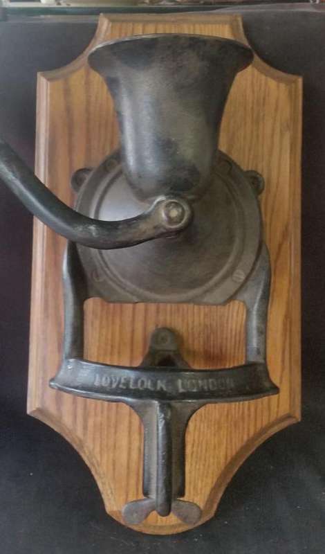 Antique Large Cast Iron Coffee Mill Grinder - Made in England