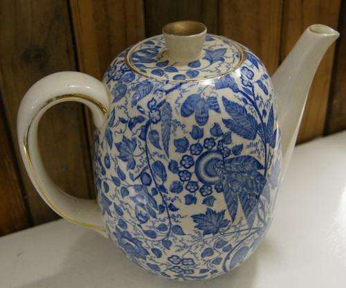 Antique Waechtersbach "Manila" Blue White Teapot
