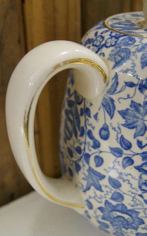 Antique Waechtersbach "Manila" Blue White Teapot