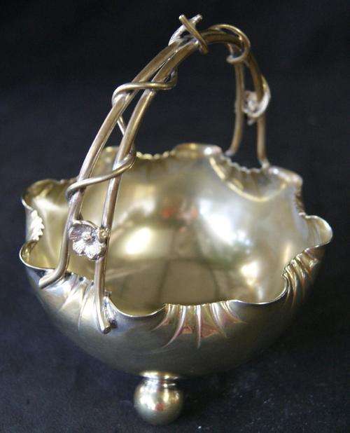 Vintage EPNS Art Nouveau Silver Plated M & Co Basket
