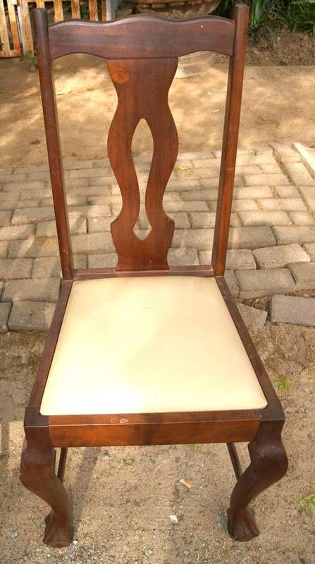 Vintage Mahogany Ball & Claw High Back Dining Chairs
