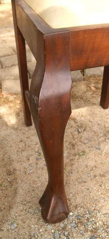 Vintage Mahogany Ball & Claw High Back Dining Chairs