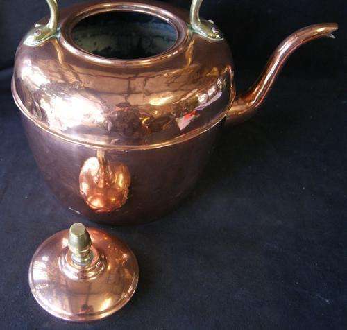 Vintage Large Copper and Brass Teapot