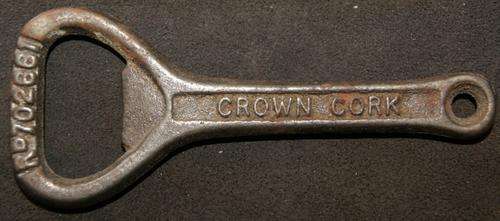 Vintage 1920's Metal Crown Cork Bottle Opener